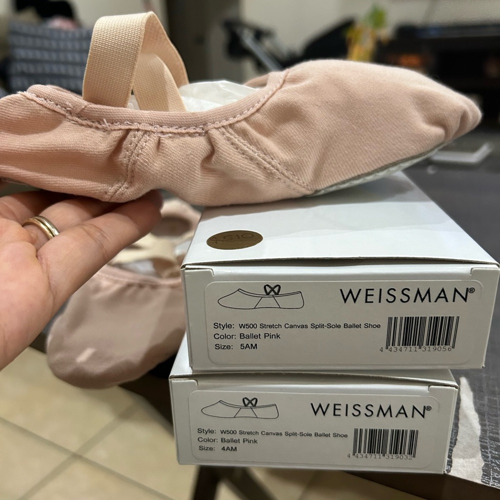 Weissman Soft Pink Canvas Ballet Slippers